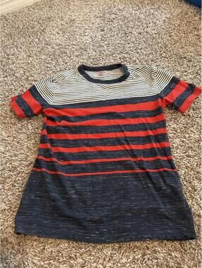 Cat & Jack Boys Shirt Medium Striped Casual